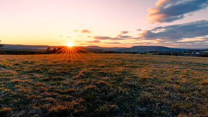 Magical sunset through an ultra-wide lens
