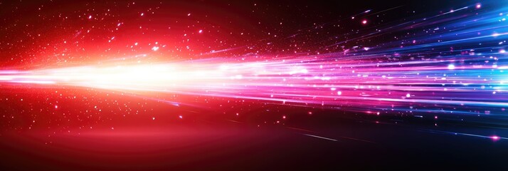 Abstract Background with Red and Blue Light Streaks