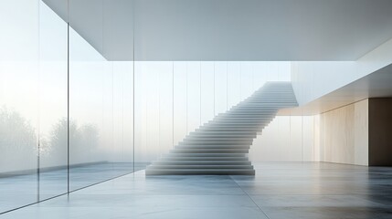 Obraz premium Transparent wall view of construction stages, minimal design