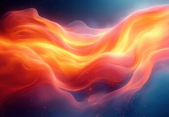 Obraz premium Abstract Digital Art with Neon Lights and Vibrant Colors in Futuristic Technology Background