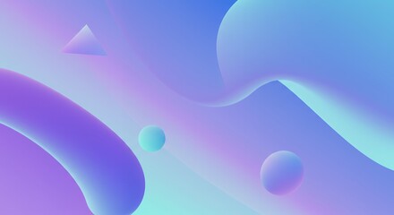 Abstract gradient background smooth fluid shapes