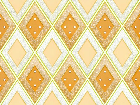 Fototapeta This seamless pattern features a repeating design of overlapping diamonds in peach and gold tones.