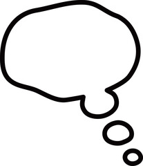 物思う時の吹き出しのイラスト
