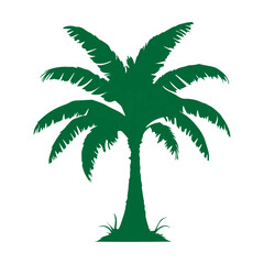 Obraz premium dark green banana tree icon