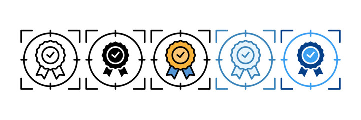 Quality Focus  Icon Set Multiple Style Collection