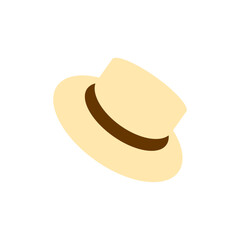 Summer hat. Vector illustration isolated on white background.