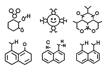 Obraz premium redox reaction line art showing chemical reaction process
