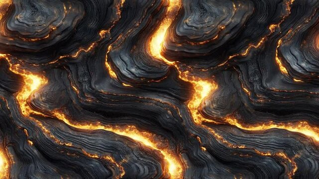 Seamless Lava Flow Texture Looped Animation Background
