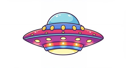 Cartoon flying saucer illustration