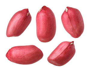 Peanut seed group isolated, transparent PNG, PNG format, cut out