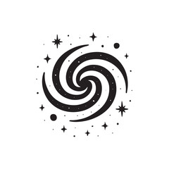 abstract swirl galaxy logo
