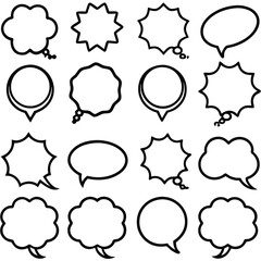 Collection of Cartoon Speech Bubbles (1)