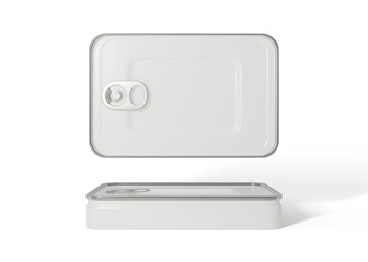 Fototapeta premium Matte Finish Sardine Tin Mockup for Subtle Branding Presentations 