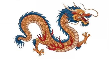 Obraz premium Detailed ornate dragon image design