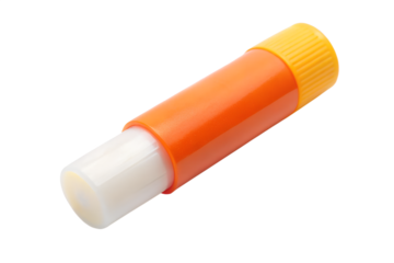 Craft glue stick for kids isolated on transparent background.