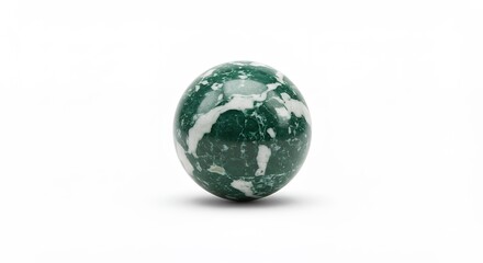 Fototapeta premium Green white speckled decorative sphere