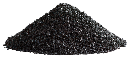 PNG Pile of black sand anthracite industrial substance.