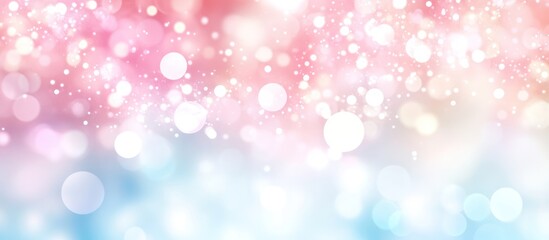 Fototapeta premium Dreamy pastel colored background with glowing bokeh lights and sparkling effect