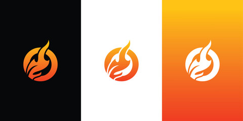 fire flame initial letter O vector design logo inspiration template	