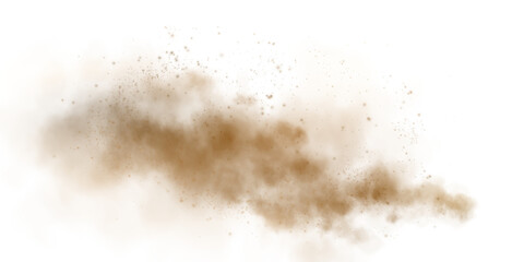 A vivid and detailed depiction of sandy smoke clouds swirling in a desert storm filled with dust and fine particles