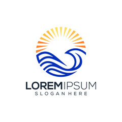 Abstract sea logo design