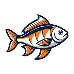 Naklejka premium fish on a white background
