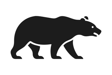 Obraz premium Stylized Bear Silhouette: Minimalist Wildlife Representation