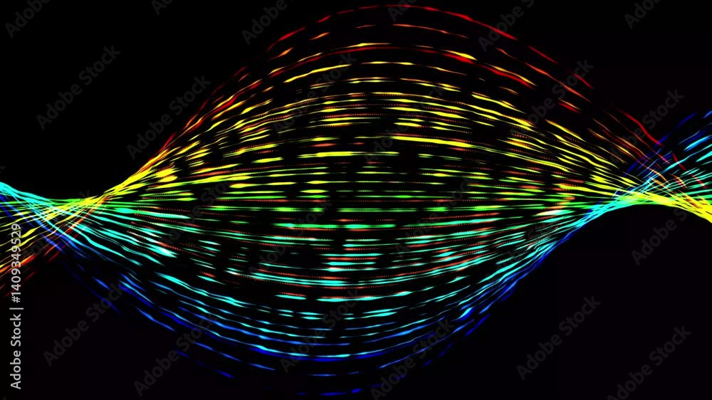 Poster abstract multicolor moving line left to right animation background. lines abstract animation futuris