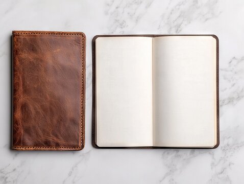 Creative writing action home workspace notebook content minimalist environment top view inspiration concept