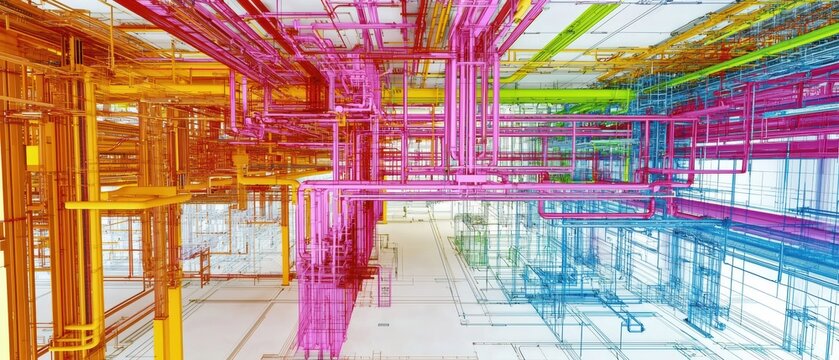 Overlaying mep routing with bimstyle in high-fidelity environments for enhanced visualization