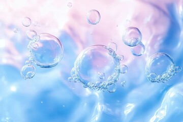 Water Bubbles and Surface, Foam Waves, Health and Medical Environment, Refreshing Lifestyle Image