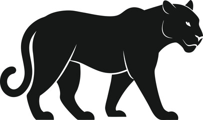 Tiger walking silhouette