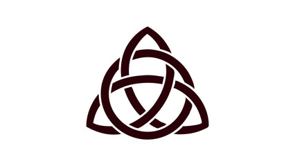 Dark Red Celtic Knot Trinity Symbol Ancient Design on Black Background