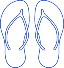Linear flip flops icon