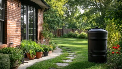 Serene Backyard Oasis with Compost Bin