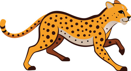Cheetah running pose