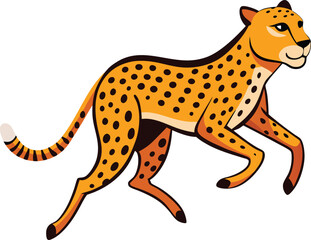 Cheetah running pose