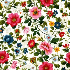 Vibrant Floral Tapestry: A Romantic Garden of Blossoms
