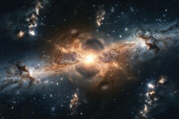 Cosmic explosion deep space digital art universe galaxies awe-inspiring visuals