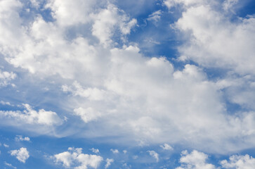 White clouds in blue sky