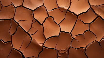 Close-up of dry, cracked earth surface showing rich, earthy tones.