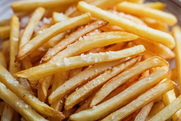 Crispy french fries fast food restaurant food photography indoor dining close-up snack delight
