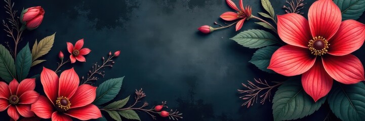 Obraz premium Intricate charcoal designs with abstract floral elements and organic textures , botanical, texture