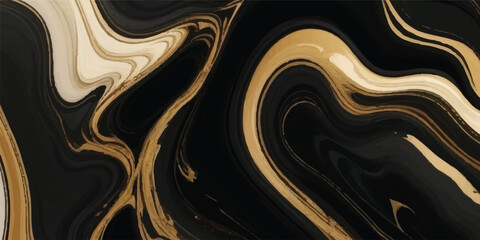 Marble natural texture design with black golden ocean patterns, Premium Marble Surface Design with Flowing Gold Veins Over a Deep Black Oceanic Base