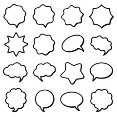 Collection of Cartoon Speech Bubbles and Shapes (1)