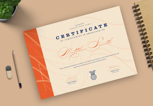 Elegant Minimalist Certificate Design Template