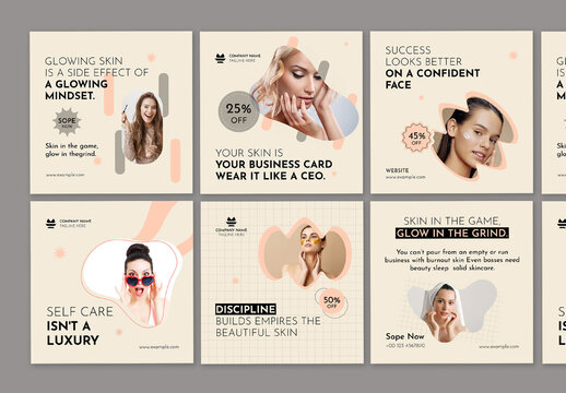 Skincare Social Media Post Template