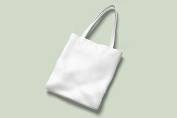 Realistic blank tote bag illustration for mockup