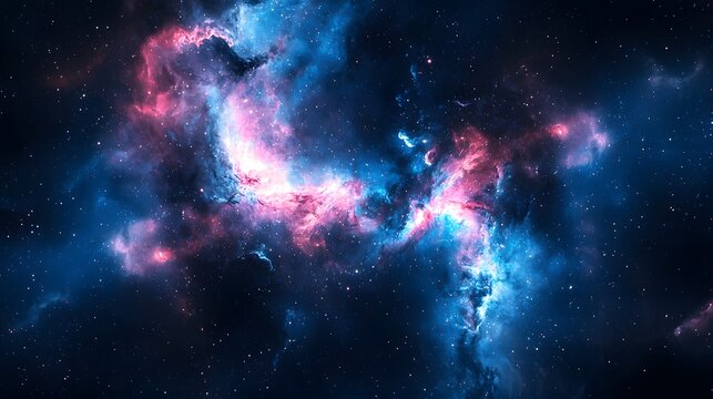 A vibrant, colorful nebula in deep space, showcasing a stunning array of stars and cosmic dust, highlighting the beauty and vastness of the universe