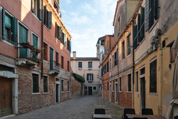 Panorama of The Old Town of city of Venice, Italy